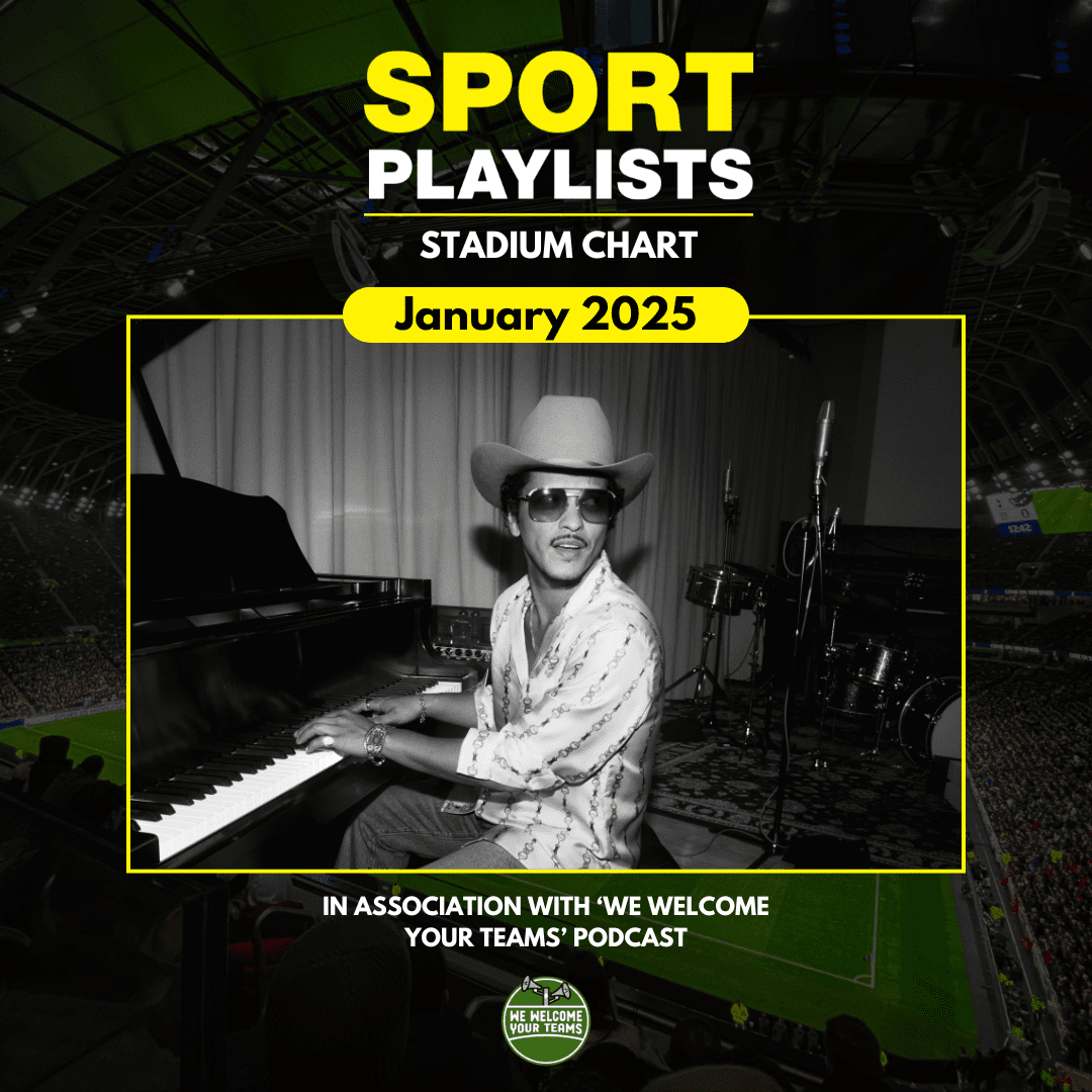 Sport Playlists Stadium Chart #1 for January 2026 - Bruno Mars 'I Just Might'